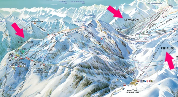 Plan des pistes Saint Lary Soulan