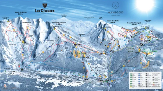 forfait la Clusaz plan pistes ski