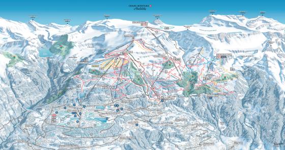 plan pistes ski Crans-montana